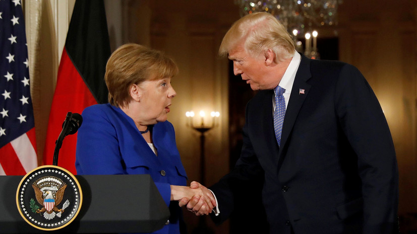 «Сдержанная встреча»: Трамп и Меркель обсудили санкции против России